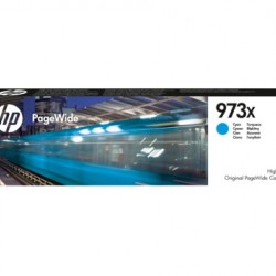 Cartus Cerneala Original HP Cyan, nr.973x, pentru PageWide Pro 452|Pro 477, , (timbru verde 0.15 lei), 