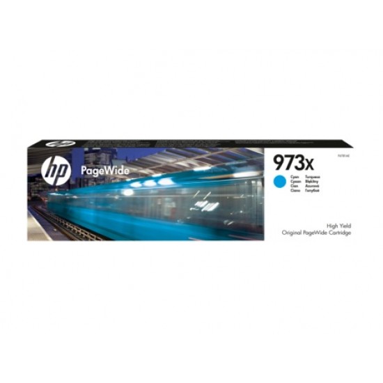 Cartus Cerneala Original HP Cyan, nr.973x, pentru PageWide Pro 452|Pro 477, , (timbru verde 0.15 lei), 