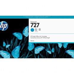 Cartus Cerneala Original HP Cyan, nr.727, pentru DesignJet T1530|T2530|T930, 300ml, (timbru verde 0.15 lei), 