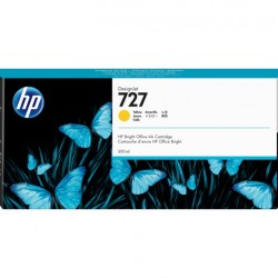 Cartus Cerneala Original HP Yellow, nr.727, pentru DesignJet T1530|T2530|T930, 300ml, (timbru verde 0.15 lei), 