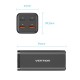 Alimentator retea Vention, 2 x USB-C (100W/100W), 2 x USB-A (18W/18W), GaN, PD, QC, Cablu alimentare 1.5m built-in, Cablu USB-C 1m inclus, negru, 