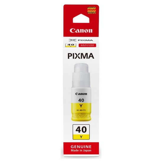 Cartus Cerneala Original Canon Yellow, GI-40Y, pentru G6040|G5042, 7.7K, (timbru verde 0.15 lei), 
