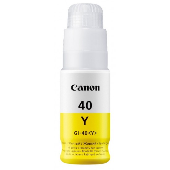 Cartus Cerneala Original Canon Yellow, GI-40Y, pentru G6040|G5042, 7.7K, (timbru verde 0.15 lei), 