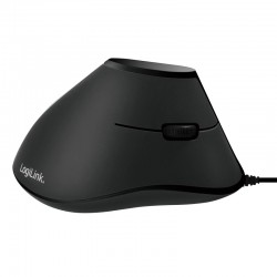 MOUSE Logilink, PC sau NB, cu fir, USB, optic, 1000 dpi, butoane/scroll 5/1, ergonomic, negru, 