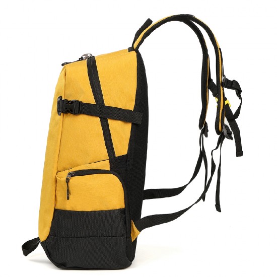 RUCSAC IGGY, 1 compartiment principal, 1 buzunar frontal, 4 buzunare laterale, nylon, 50x31x24.5cm, galben, 