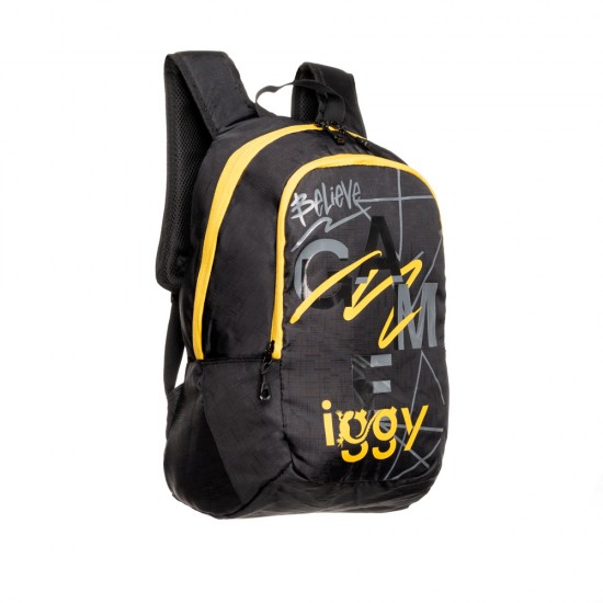 RUCSAC IGGY, 2 compartimente, 2 buzunare laterale, nylon, waterproof, 45x29x22.5cm, negru, 45506980 