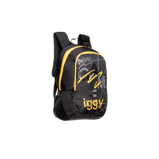 RUCSAC IGGY, 2 compartimente, 2 buzunare laterale, nylon, waterproof, 45x29x22.5cm, negru, 45506980 