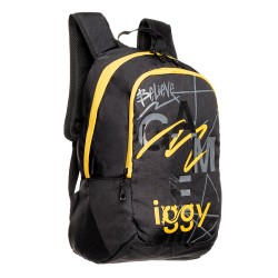 RUCSAC IGGY, 2 compartimente, 2 buzunare laterale, nylon, waterproof, 45x29x22.5cm, negru, 45506980 