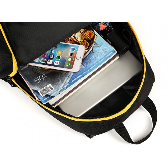 RUCSAC IGGY, 2 compartimente, 2 buzunare laterale, nylon, waterproof, 45x29x22.5cm, negru, 45506980 