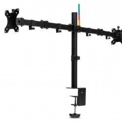 SUPORT de birou KENSINGTON, pt 2 TV/monitor plat, diag. max 32 inch, rotatie, inclinare, pivotare, orizontala, verticala, totala, max 8 Kg, 