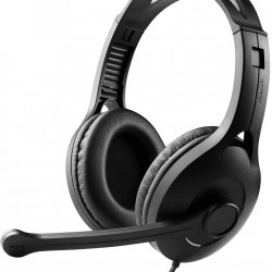 CASTI Edifier, cu fir, standard, utilizare multimedia, call center, microfon pe casca, conectare prin USB 2.0, negru, 