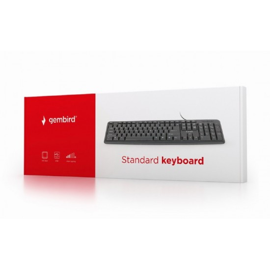 TASTATURA GEMBIRD USB, 104 taste, black, 