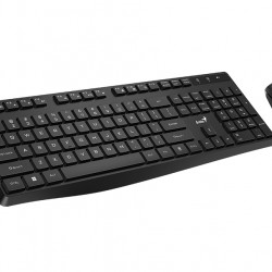 KIT wireless GENIUS, tastatura wireless 104 taste (slim) + mouse wireless 1200dpi, 3 butoane, 11 taste functii multimedia, black, 