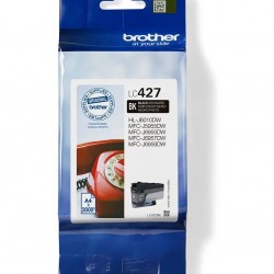Cartus Cerneala Original Brother Black, LC427BK, pentru MFC J5955|MFC J6955|MFC J6957, 3K, (timbru verde 0.15 lei), 