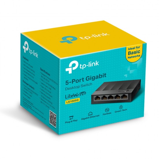 SWITCH TP-LINK 5 porturi Gigabit LiteWave, fanless SWITCH TP-LINK 5 porturi Gigabit LiteWave, fanless