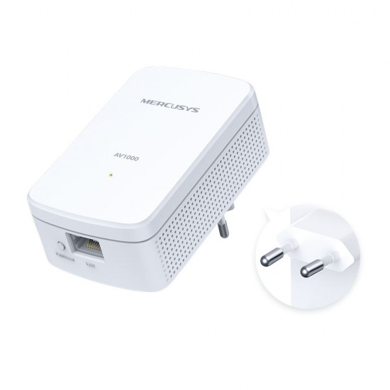 KIT ADAPTOR si AMPLIFICATOR POWERLINE MERCUSYS, tehnologie AV2, AV1000, pana la 1000 mBPS, RJ-45 x 1 porturi 10/100/1000 Mbps, 2 buc, KIT ADAPTOR si AMPLIFICATOR POWERLINE MERCUSYS, tehnologie AV2, AV1000, pana la 1000 mBPS, RJ-45 x 1 porturi 10/100/1000 Mbps, 2 buc,