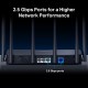 ROUTER MERCUSYS, BE6500, 1× 2.5 Gbps WAN port, 1× 2.5 Gbps LAN port si 2× 1 Gbps LAN, dual band 2.4 / 5 Ghz, Wi-Fi 7, 6 x antene externe, 