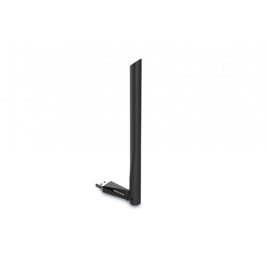 ADAPTOR RETEA MERCUSYS , extern wireless 2.4 GHz | 5 GHz, USB 2.0, port, 650 Mbps, antena externa x 1, 