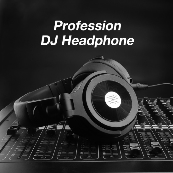 Casca OneOdio cu fir detasabil, tip over ear, utilizare profesionala, multimedia, conectare prin Jack 3.5 mm | Jack 6.35 mm, difuzor 50 mm, impedanta 32 Ohm, negru, 