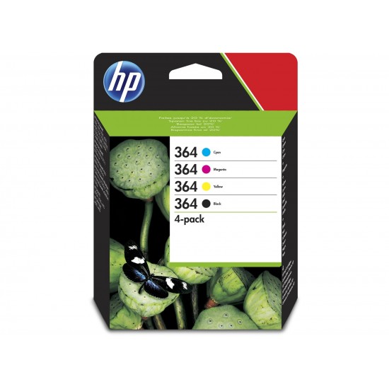 Combo-Pack Original HP CMYK, nr.364, pentru Photosmart 7510|C311A|C410B|C5380| C6380| D5460|C309A|C309G|C310A|B8550, , (timbru verde 0.60 lei), 