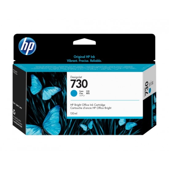 Cartus Cerneala Original HP Cyan, nr.730, pentru T1700|T2600, 130ml, (timbru verde 0.15 lei), 