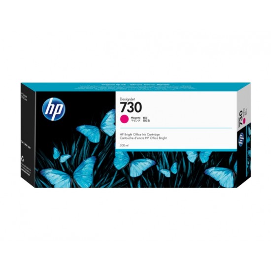 Cartus Cerneala Original HP Magenta, nr.730, pentru DesignJet T1600|T1700|T2600,300ml , (timbru verde 0.15 lei), 