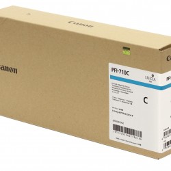 Cartus Cerneala Original Canon Cyan, PFI-710C, pentru IPF TX-2000|TX-3000|TX-4000, 700ml, (timbru verde 0.15 lei),NOPP, 