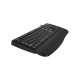 TASTATURA GENIUS wireless, multimedia, 104 taste + 12 taste multimedia, design ergonomic, Palm rest, USB, negru, 