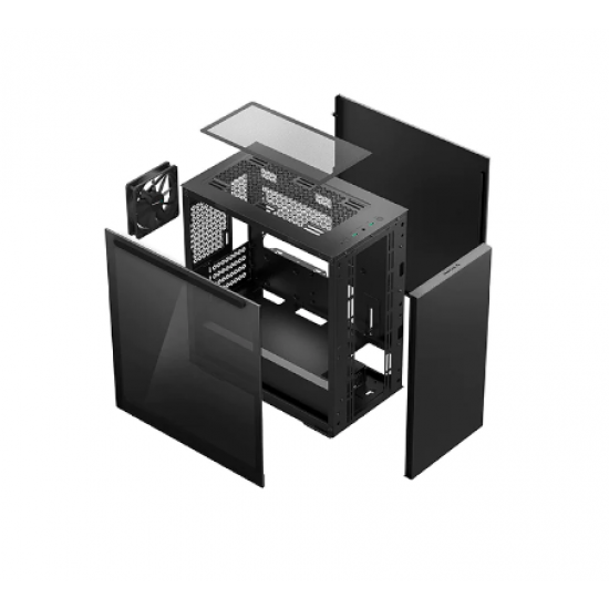 CARCASA DEEPCOOL MACUBE 110, Micro ATX, fara sursa, sticla securizata, 1 x fan, USB 3.0 x 2, Jack 3.5mm, mesh, 