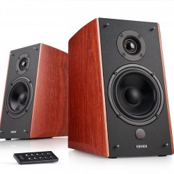 BOXE EDIFIER 2.0, RMS: 120W (2 x 24W, 2 x 36W), bluetooth, telecomanda wireless, volum, bass, treble, brown, 