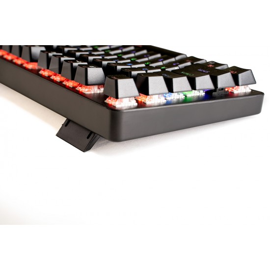 TASTATURA MECANICA SPACER USB IMMORTAL, switch-uri mecanice albastre, 50 mil. apasari, 87 taste, anti-ghosting 26 taste, anti-spill, black, 