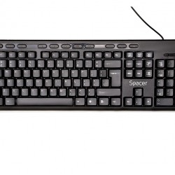 TASTATURA SPACER USB, multimedia, 104 taste + 11 taste multimedia, anti-spill, black, TASTATURA SPACER USB, multimedia, 104 taste + 11 taste multimedia, anti-spill, black,