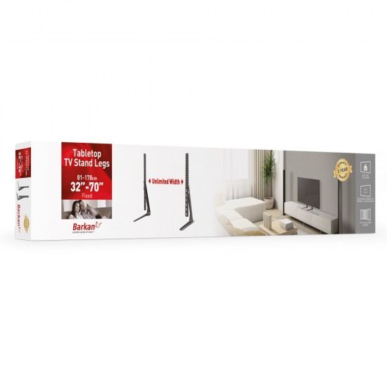 SUPORT de birou BARKAN, pt 1 TV/monitor plat, curbat, diag. max 70 inch, fix, max 50 kg, SUPORT de birou BARKAN, pt 1 TV/monitor plat, curbat, diag. max 70 inch, fix, max 50 kg,