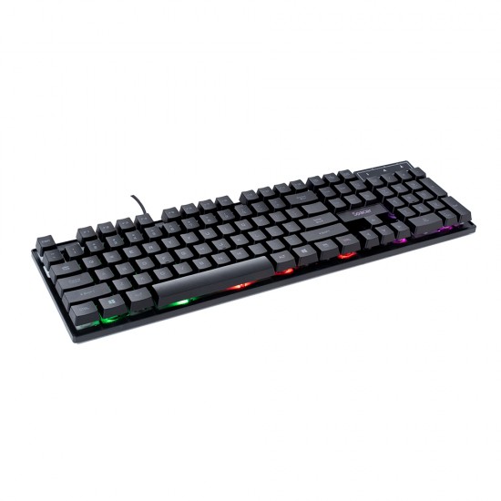 KIT gaming SPACER USB, tastatura RGB rainbow + mouse optic 7 culori, black, 