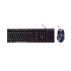 KIT gaming SPACER USB, tastatura RGB rainbow + mouse optic 7 culori, black, 
