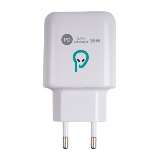 ALIMENTATOR retea SPACER Quick Charge 35W, USB Type-C PD (max 35W) + USB Quick Charge, 