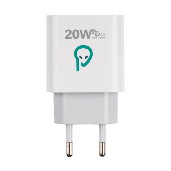 ALIMENTATOR retea SPACER Power Delivery, 2 x USB Type-C PD (max 20W) ALIMENTATOR retea SPACER Power Delivery, 2 x USB Type-C PD (max 20W)