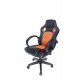 SCAUN GAMING SPACER imitatie piele & material textil, black & orange, greutate max. 120kg, dimensiuni 59*70*106~114cm 