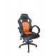 SCAUN GAMING SPACER imitatie piele & material textil, black & orange, greutate max. 120kg, dimensiuni 59*70*106~114cm 
