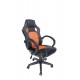 SCAUN GAMING SPACER imitatie piele & material textil, black & orange, greutate max. 120kg, dimensiuni 59*70*106~114cm 