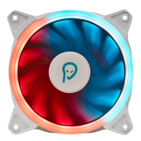 VENTILATOR SPACER PC 120x120x25 mm ARGB light diferite setari ale jocului de culori, posibilitate conectare fan hub, Hydraulic Bearing, conector 3/4-pin, white, 