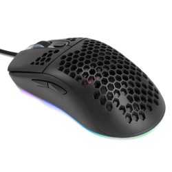 MOUSE Spacer - gaming, gaming, cu fir, USB, optic, 6.400 dpi, butoane/scroll 7/1, iluminare RGB, negru, 