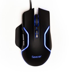 MOUSE Spacer - gaming, gaming, cu fir, USB, optic, 12.000 dpi, butoane/scroll 8/1, iluminare RGB, negru, MOUSE Spacer - gaming, gaming, cu fir, USB, optic, 12.000 dpi, butoane/scroll 8/1, iluminare RGB, negru,