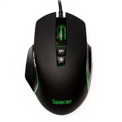 MOUSE Spacer - gaming, gaming, cu fir, USB, optic, 8.000 DPI, butoane/scroll 7/1, iluminare RGB, negru, MOUSE Spacer - gaming, gaming, cu fir, USB, optic, 8.000 DPI, butoane/scroll 7/1, iluminare RGB, negru,