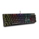 TASTATURA mecanica SPACER USB GLADIATOR, switch-uri mecanice rosii, 104 taste, anti-ghosting 26 taste, iluminare RGB , black, 