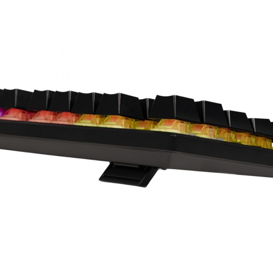 TASTATURA mecanica SPACER USB GLADIATOR, switch-uri mecanice rosii, 104 taste, anti-ghosting 26 taste, iluminare RGB , black, 