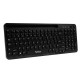 TASTATURA wireless SPACER, 102 taste, low profile keycap, suport telefon, 1 baterie AAA inclusa, neagra, 