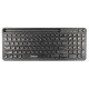 TASTATURA wireless SPACER, 102 taste, low profile keycap, suport telefon, 1 baterie AAA inclusa, neagra, 