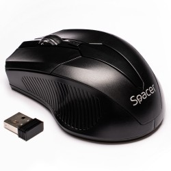 MOUSE  Spacer, PC sau NB, wireless, 2.4GHz, optic, 1600 dpi, butoane/scroll 4/1,buton ON/OFF, negru, 