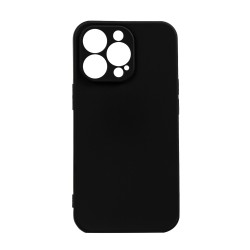 Husa Iphone 13 Pro Spacer, grosime 2mm, material flexibil silicon cu interior microfibra, negru 